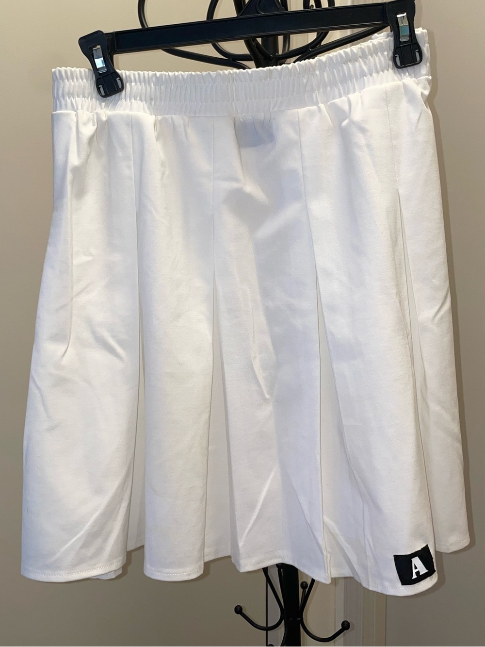 ASOS Curve White Circle Skirt with Elastic Waistband
